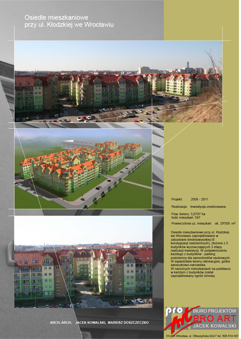 Osiedle mieszkaniowe Wrocław Kłodzka
