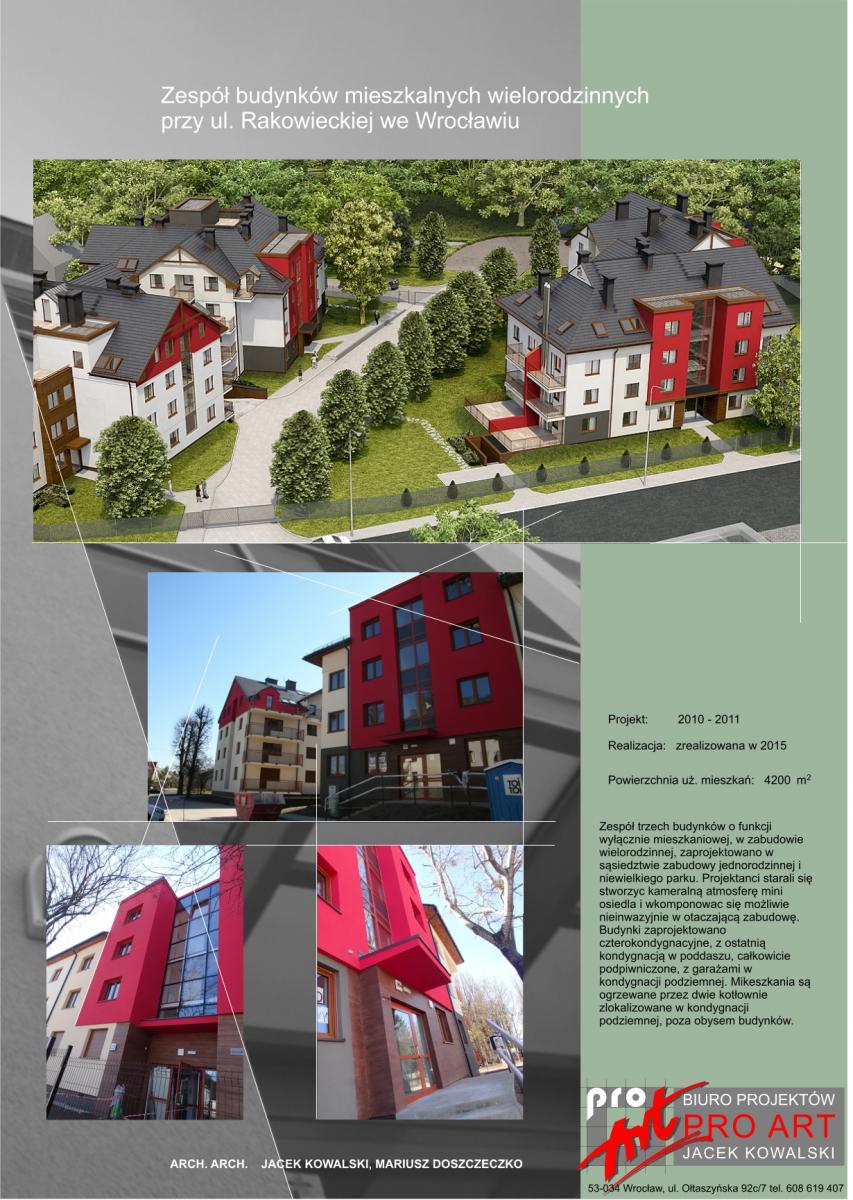 Zespół budynków mieszkalnych wielorodzinnych Wrocław Rakowiecka